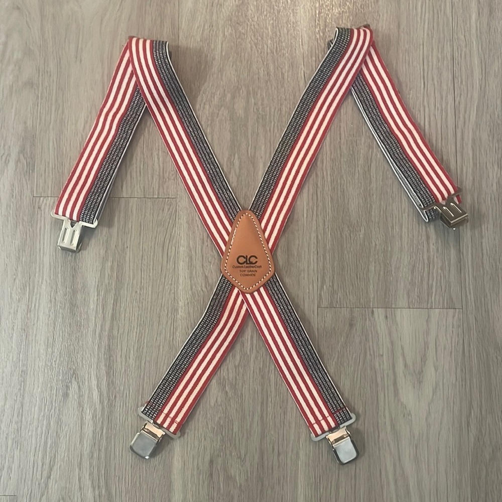 CLC Custom Leather Craft no. 110 Cowhide American Flag Suspenders